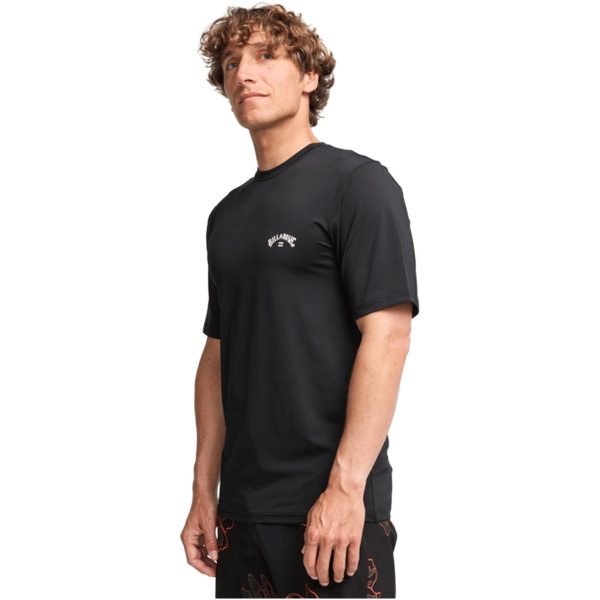 2026 Billabong Mens Arch Wave Short Sleeve Rash Vest EBYWR03019 - Black